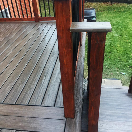 richmond hill backyard full deck stairs 10