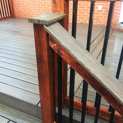 richmond hill backyard full deck stairs 4