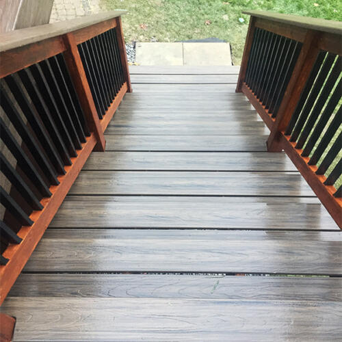 richmond hill backyard full deck stairs 3