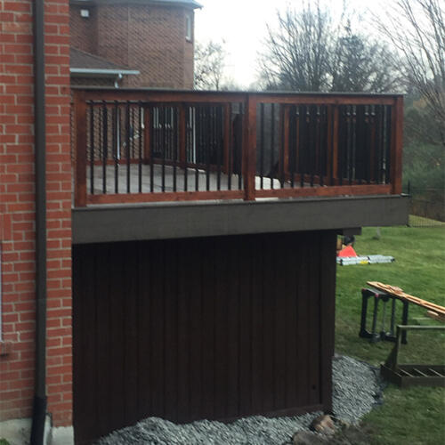 richmond hill backyard full deck stairs 1